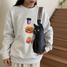 画像をギャラリービューアに読み込む, 黒猫🐈猫柄バッグおしゃれ