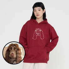 画像をギャラリービューアに読み込む, 刺繍ペット輪郭カスタム男女兼用フーディー 多色展開