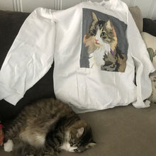 画像をギャラリービューアに読み込む, 色付き印絵❄️愛猫愛犬・うちの子の写真オーダーメイドトレーナー 長袖