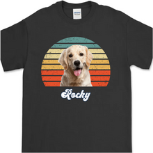 画像をギャラリービューアに読み込む, 【レトロ】お好きなペットのお写真で "うちの子" Tシャツ │犬 猫 人