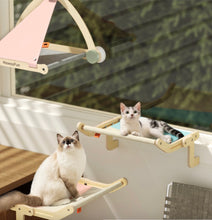 画像をギャラリービューアに読み込む, 壁掛け式猫用ハンモック 木製猫用ベッド 取り付け簡単