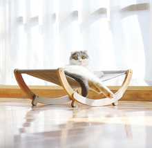 画像をギャラリービューアに読み込む, 猫のロッキングチェア 木製のスイングハンモックのベッド