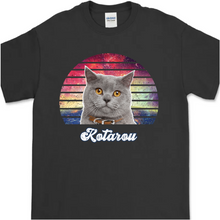 画像をギャラリービューアに読み込む, 【銀河】お好きなペットのお写真で "うちの子" Tシャツ │犬 猫 人
