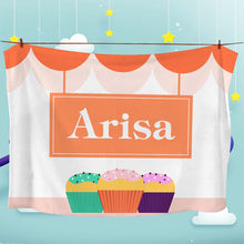 画像をギャラリービューアに読み込む, 出産祝いに名前入りブランケット★ 最高なギフト★