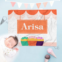 画像をギャラリービューアに読み込む, 出産祝いに名前入りブランケット★ 最高なギフト★