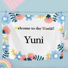 画像をギャラリービューアに読み込む, 出産祝いに名前入りブランケット|フラワーフラワー・名入れベビーブランケットを出産祝いに