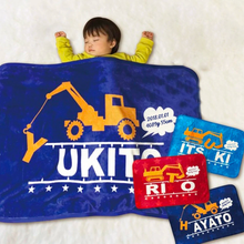 画像をギャラリービューアに読み込む, お名前入り★ブランケット 重機 星柄