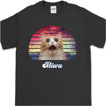 画像をギャラリービューアに読み込む, 【銀河】お好きなペットのお写真で "うちの子" Tシャツ │犬 猫 人