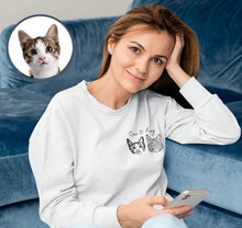 画像をギャラリービューアに読み込む, ♡印絵♡愛犬・愛猫ペット・うちの子の写真オーダーメイドトレーナー 長袖