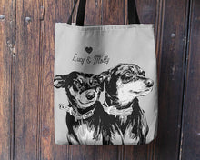 画像をギャラリービューアに読み込む, ❥全身絵❥ ★ペットの写真からオーダートートバッグ ♪ ★ 犬•猫•ウサギ•小動物