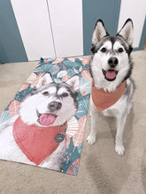 画像をギャラリービューアに読み込む, カスタム ❥全身絵❥ ★ペットの写真からオーダー ビーチタオル ♪ ★ 犬•猫•ウサギ•小動物