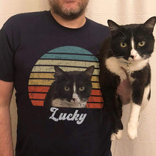 画像をギャラリービューアに読み込む, 【レトロ】お好きなペットのお写真で "うちの子" Tシャツ │犬 猫 人