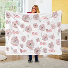 画像をギャラリービューアに読み込む, 【ピンク】出産祝い 名前入りブランケット 男の子 女の子 赤ちゃん ベビー 子供 お祝い ギフト