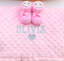 画像をギャラリービューアに読み込む, 出産祝いセット ベビーシューズ&名入りブランケット セット ベビーブーツ ニット素材 赤ちゃん ベビー 秋冬お祝い ギフトセット 誕生日プレゼント