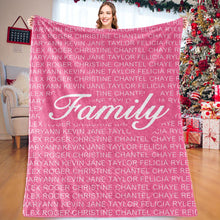 画像をギャラリービューアに読み込む, 家族名前入りブランケット オリジナル 好きな人の名前をブランケットに
