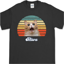画像をギャラリービューアに読み込む, 【レトロ】お好きなペットのお写真で "うちの子" Tシャツ │犬 猫 人